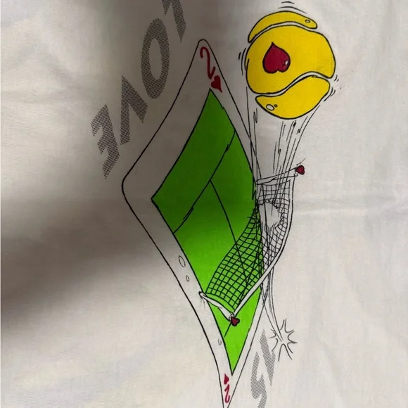 Vintage 90s Alice in Wonderland Queen of Hearts Tennis Movie Art T-Shirt - Picture 6 of 7